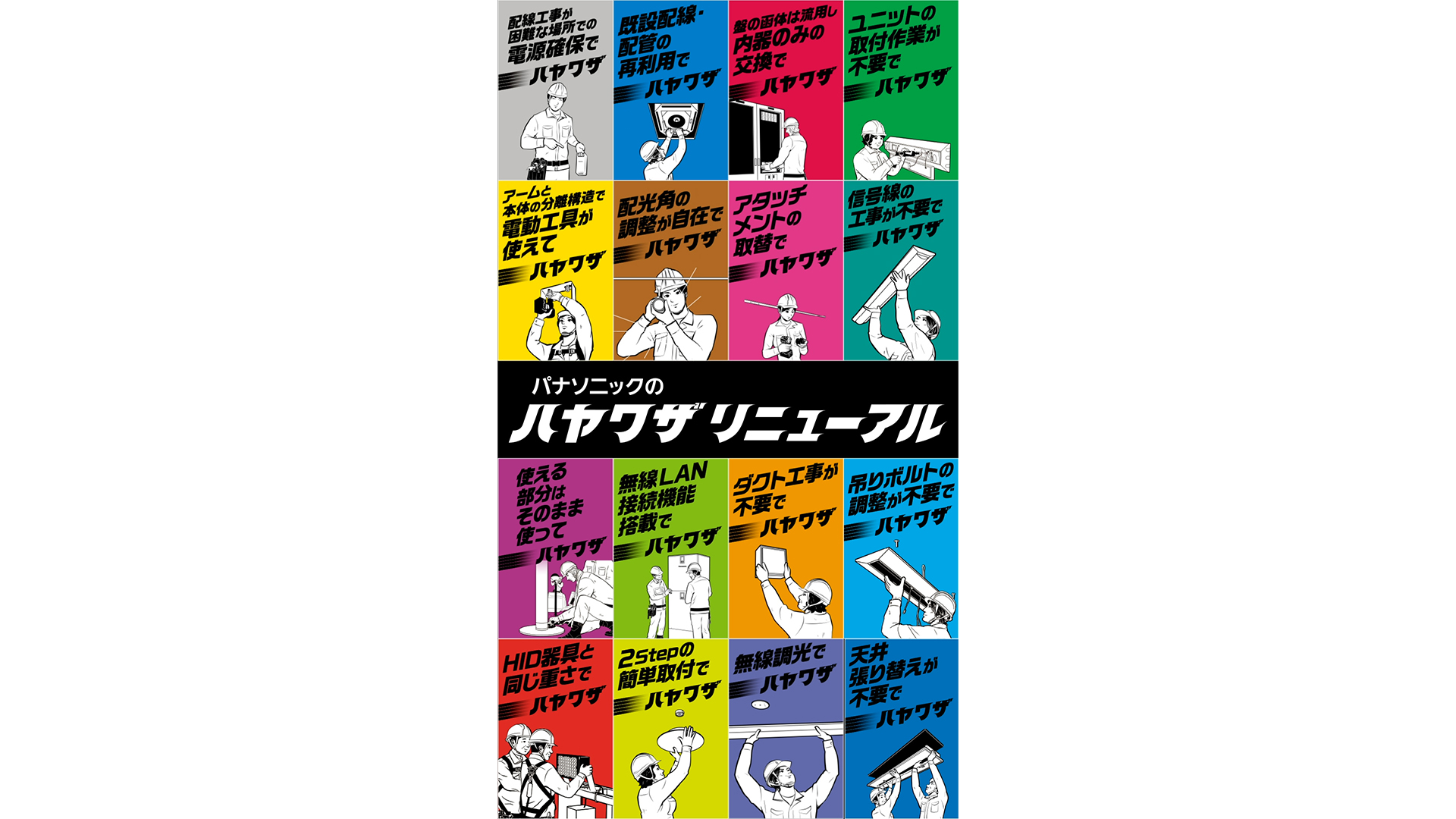 パナソニックのハヤワザリニューアル「その施工、もっとはやく、簡単に」